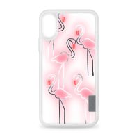 【取扱終了製品】[docomo Select] Casetify iPhone X グリップ/フラミンゴ〔ケースティファイ〕