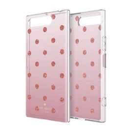 【取扱終了製品】[docomo Select] Kate Spade Protective Hardshell for XPERIA XZ1 Glitter Dot Rose〔ケートスペード〕