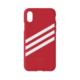 [au+1 Collection Select] adidas Originals Moulded Case for iPhone X Red/White〔アディダス〕