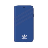 [au+1 Collection Select] adidas Originals Booklet Case for iPhone X Blue/White〔アディダス〕