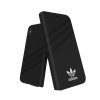 【取扱終了製品】adidas Originals Gazelle Booklet Case iPhone X Black/White〔アディダス〕