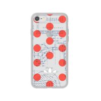 【取扱終了製品】adidas Originals 70S Clear Case iPhone 8 Red/White〔アディダス〕