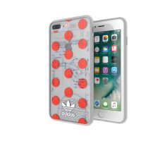 adidas Originals 70S Clear Case iPhone 8 Plus Red/White〔アディダス〕