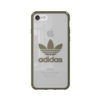 【取扱終了製品】adidas Originals Clear Case iPhone 8 Military Green Logo〔アディダス〕