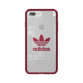 【取扱終了製品】adidas Originals Clear Case iPhone 8 Plus Burgundy Logo〔アディダス〕