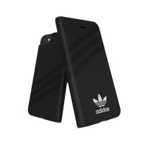 【取扱終了製品】adidas Originals Gazelle Booklet Case iPhone 8 Black/White〔アディダス〕