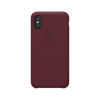 【取扱終了製品】adidas Originals Leather Slim Case iPhone X Burgundy〔アディダス〕