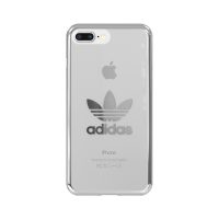 【取扱終了製品】adidas Originals Clear Case iPhone 8 Plus Silver Logo〔アディダス〕