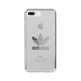 【取扱終了製品】adidas Originals Clear Case iPhone 8 Plus Silver Logo〔アディダス〕