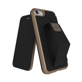 adidas Performance Folio Grip Case iPhone 8 Black/Gold Metallic〔アディダス〕