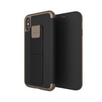 adidas Performance Folio Grip Case iPhone X Black/Gold Metallic〔アディダス〕