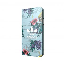 【取扱終了製品】adidas Originals Floral Booklet case iPhone X Ash Grey〔アディダス〕