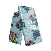【取扱終了製品】adidas Originals Floral Booklet case iPhone 8 Ash Grey〔アディダス〕