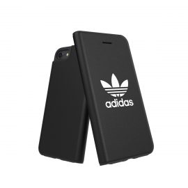 【取扱終了製品】adidas Originals TPU Booklet Case BASIC iPhone 8 Black/White〔アディダス〕