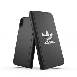 【取扱終了製品】adidas Originals TPU Booklet Case BASIC iPhone XS Max Black/White〔アディダス〕