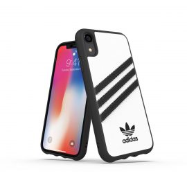 【取扱終了製品】adidas Originals Moulded Case SAMBA iPhone XR White/Black〔アディダス〕