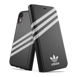 【取扱終了製品】adidas Originals Booklet Case SAMBA iPhone XR Black/White〔アディダス〕