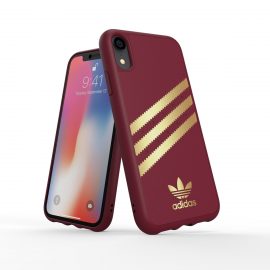 【取扱終了製品】adidas Originals Moulded Case SAMBA iPhone XR Burgandy/Gold〔アディダス〕