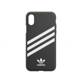 【取扱終了製品】[au+1 Collection Select] adidas Originals SAMBA GUM Moulded Case for iPhone XS black/white〔アディダス〕