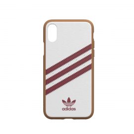 【取扱終了製品】[au+1 Collection Select] adidas Originals SAMBA OG Moulded Case for iPhone XS white/red〔アディダス〕