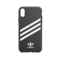 【取扱終了製品】[au+1 Collection Select] adidas Originals SAMBA GUM Moulded case for iPhone XR black/white〔アディダス〕