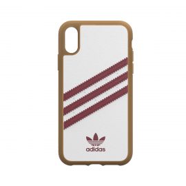 【取扱終了製品】[au+1 Collection Select] adidas Originals SAMBA OG Moulded Case for iPhone XR white/red〔アディダス〕