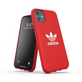 【取扱終了製品】adidas Originals Moulded Case CANVAS for iPhone 11 collegiate scarlet〔アディダス〕