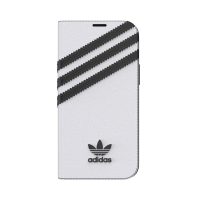 【取扱終了製品】[au+1 Collection Select] adidas Originals SAMBA BookCase for iPhone 12 mini White/Black〔アディダス〕