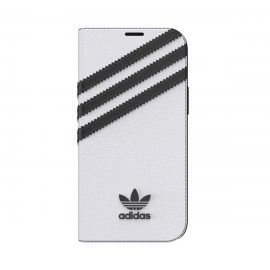 【取扱終了製品】[au+1 Collection Select] adidas Originals SAMBA BookCase for iPhone 12 mini White/Black〔アディダス〕