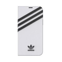【取扱終了製品】[au+1 Collection Select] adidas Originals SAMBA BookCase for iPhone 12 White/Black〔アディダス〕