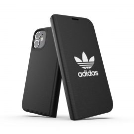 【取扱終了製品】adidas Originals Booklet Case BASIC FW20 iPhone 12 mini Black/White〔アディダス〕