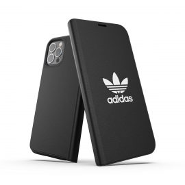 【取扱終了製品】adidas Originals Booklet Case BASIC FW20 iPhone 12 / iPhone 12 Pro Black/White〔アディダス〕