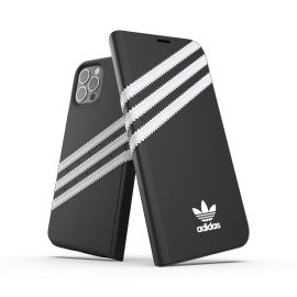 【取扱終了製品】adidas Originals Booklet Case SAMBA FW20 iPhone 12 / iPhone 12 Pro Black/White〔アディダス〕