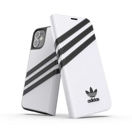 【取扱終了製品】adidas Originals Booklet Case SAMBA FW20 iPhone 12 mini White/Black〔アディダス〕