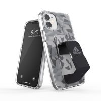 【取扱終了製品】adidas Performance Clear Grip Case FW20 iPhone 12 mini Grey/Black〔アディダス〕