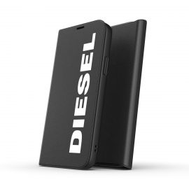 【取扱終了製品】DIESEL Booklet Case Core FW20 iPhone 12 / iPhone 12 Pro Black/White〔ディーゼル〕