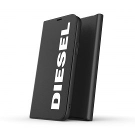 【取扱終了製品】DIESEL Booklet Case Core FW20 iPhone 12 Pro Max Black/White〔ディーゼル〕