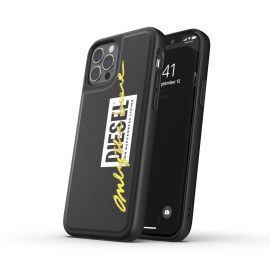 【取扱終了製品】DIESEL Moulded Case Core FW20 iPhone 12 / iPhone 12 Pro Black/Lime〔ディーゼル〕