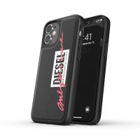 【取扱終了製品】DIESEL Moulded Case Core FW20 iPhone 12 mini Black/Coral〔ディーゼル〕