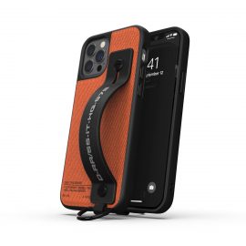 DIESEL Handstrap Case Utility Twill SS21 iPhone 12 / 12 Pro black/Orange