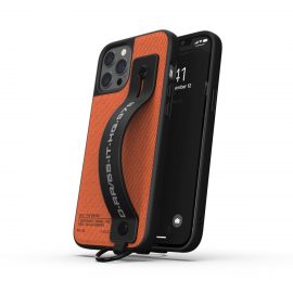 DIESEL Handstrap Case Utility Twill SS21 iPhone 12 Pro Max Black/Orange〔ディーゼル〕