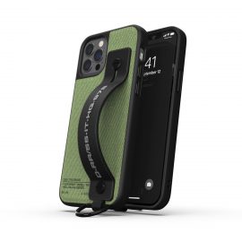 【取扱終了製品】DIESEL Handstrap Case Utility Twill SS21 iPhone 12 / 12 Pro Black/Green〔ディーゼル〕