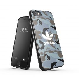 【取扱終了製品】adidas Originals Snap Case Camo AOP SS21 iPhone SE（第2世代）Hazy Emeralds/Blue oxides〔アディダス〕