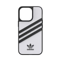 【取扱終了製品】[au+1 Collection Select] adidas Originals SAMBA Case adidas Originals iPhone 13 Pro White/Black〔アディダス〕