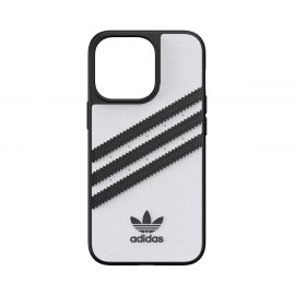 【取扱終了製品】[au+1 Collection Select] adidas Originals SAMBA Case adidas Originals iPhone 13 Pro White/Black〔アディダス〕