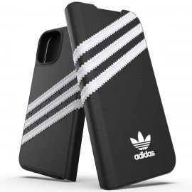 【取扱終了製品】adidas Originals Booklet SAMBA FW21 iPhone 13 mini Black/ White〔アディダス〕