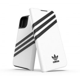 【取扱終了製品】adidas Originals Booklet SAMBA FW21 iPhone 13 White /Black〔アディダス〕