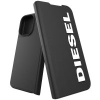 【取扱終了製品】DIESEL Booklet Core iPhone 13 Pro Black/White〔ディーゼル〕