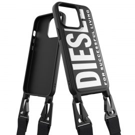 【取扱終了製品】DIESEL Necklace Case iPhone 13 Pro Black/White〔ディーゼル〕