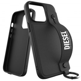 【取扱終了製品】DIESEL Handstrap iPhone 13 Pro Black/White〔ディーゼル〕